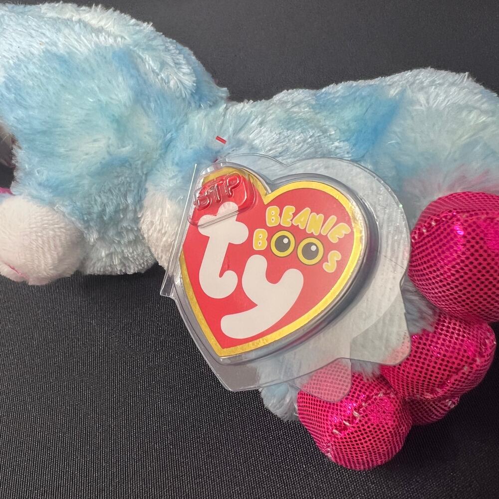 Ty Beanie Boo Stitches Blue Unicorn Plush 6" Michaels Exclusive Swing Tag - Picture 5 of 7